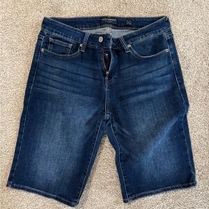 Womens Lucky Blue Denim Bermud Shorts